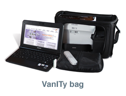 mobiele interactieve projector VanITy bag